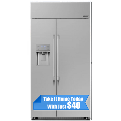 Dacor Professional DYF42SBIWR 42 Inch Counter Depth Built-In Side by Side Refrigerator with 24 Cu. Ft. Total Capacity