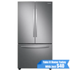 Samsung - 28 cu. ft. Large Capacity 3-Door French Door Refrigerator - Fingerprint Resistant Stainless Steel  - RF28T5001SR
