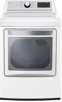 LG 7.3 Cu. Ft. Ultra Large Capacity Smart Wi-fi Enabled Rear Control Electric Dryer with EasyLoad Door (DLE7400WE)
