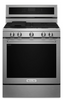KitchenAid - 5.8 Cu. Ft. Self-Cleaning Freestanding Gas True Convection Range with Even-Heat - Stainless steel KFGG500ESS
