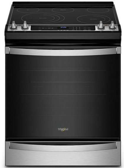 Whirlpool - 6.4 Cu. Ft. Freestanding Electric True Convection Range with Air Fry for Frozen Foods - Stainless Steel WEE745H0LZ