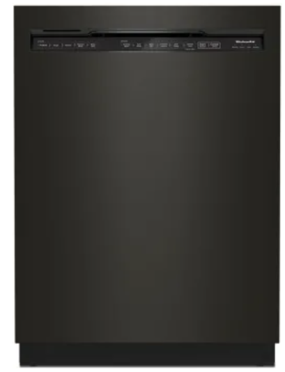 KitchenAid - Front Control Built-In Dishwasher with Stainless Steel Tub, FreeFlex Third Rack, 44dBA - Black Stainless Steel KDFM404KBS