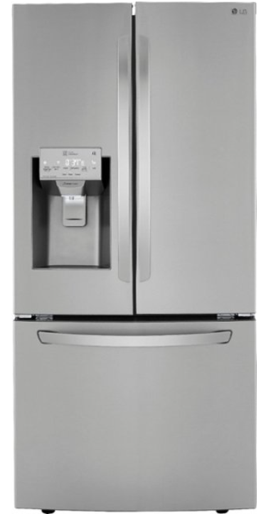 LG - 24.5 Cu. Ft. French Door Smart Refrigerator with External Tall Ice and Water - Stainless Steel LRFXS2503S