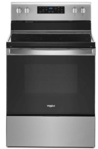 Whirlpool - 5.3 Cu. Ft. Freestanding Electric Range with Self-Cleaning and Frozen Bake - Stainless steel WFE525S0JS
