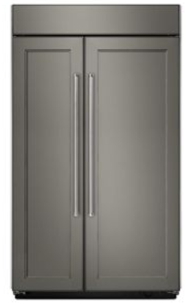 KitchenAid - 25.5 Cu. Ft. Side-by-Side Built-In Refrigerator - Custom Panel Ready KBSN602EPA
