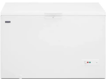Maytag MZC5216LW 55 Inch Convertible Chest Freezer with 16 Cu. Ft. Capacity, Triple Sealed Gasket, Door Lock, Built-In Drain, LED Lighting, Sliding Basket, and Garage Ready