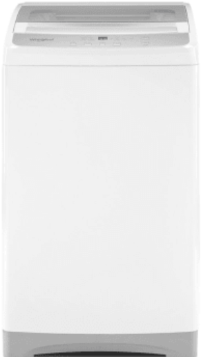 Whirlpool WTW2000HW 21 Inch Compact Top Load Washer with 1.6 cu. ft. Capacity, 5 Wash Cycles, 5 Temperature Settings, EasyView™ Glass Lid, Stainless Steel Basket, Leveling Feet, Impeller, and Flexible Installation