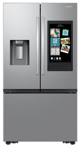 Samsung - 25 cu. ft. 3-Door French Door Counter Depth Smart Refrigerator with Family Hub - Stainless Steel RF27CG5900SR/AA