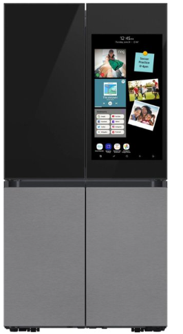 Samsung - BESPOKE 29 cu. ft. Flex French Door Smart Refrigerator with Family Hub+ - Charcoal Glass Top RF29CB9900QK/AA