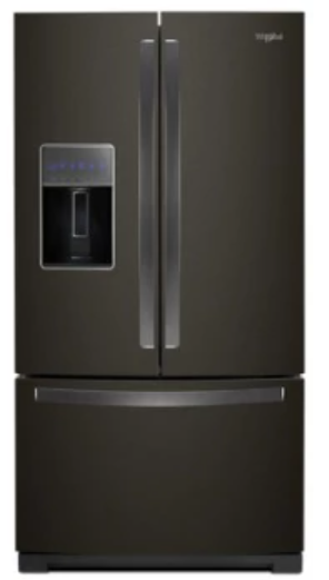 Whirlpool - 26.8 Cu. Ft. French Door Refrigerator - Black Stainless Steel. WRF757SDHV