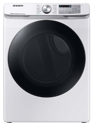 Samsung - 7.5 Cu. Ft. Stackable Smart Gas Dryer with Steam Sanitize+ - White - DVG45B6300W