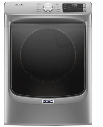 Maytag - 7.3 Cu. Ft. Stackable Electric Dryer with Steam and Extra Power Button - Metallic Slate MED6630HC