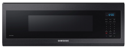 Samsung 1.1 cu. ft. Smart SLIM Over-the-Range Microwave with 400 CFM Hood Ventilation, Wi-Fi & Voice Control in Black Stainless Steel ME11A7510DG