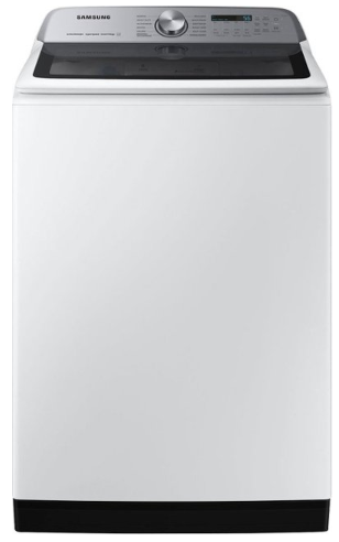 Samsung - 5.4 Cu. Ft. High-Efficiency Smart Top Load Washer with ActiveWave Agitator - White WA54CG7105AW
