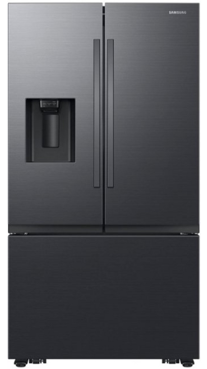 Samsung - 31 cu. ft. 3-Door French Door Smart Refrigerator with Four Types of Ice -Matte Black Steel RF32CG5400MT