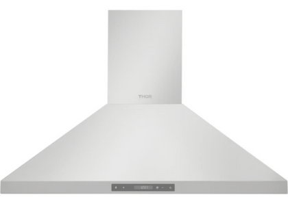 Thor Kitchen HRH3607 36 Inch Wall Mount Chimney Range Hood with LED Lights, Touch Controls, Baffle Filters, Remote Control, 600 CFM and Delay Off