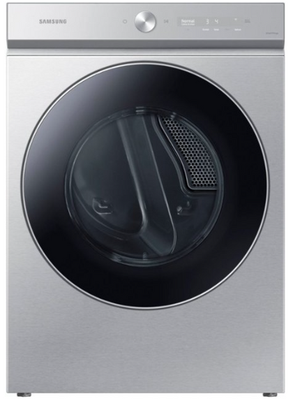 Samsung Bespoke Ultra Capacity Front Load  Electric Dryer in Silver Steel DVE53BB8900T