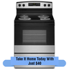 Amana - 4.8 Cu. Ft. Freestanding Electric Range - Stainless Steel ACR4303MMS