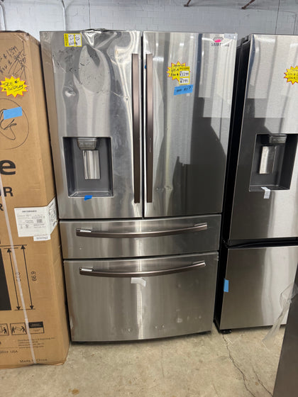 IN STORE ONLY!!! Samsung - 22.4 cu. ft. 4-Door French Door Counter Depth Refrigerator with Food Showcase - Stainless Steel  RF22R7351SR/AA