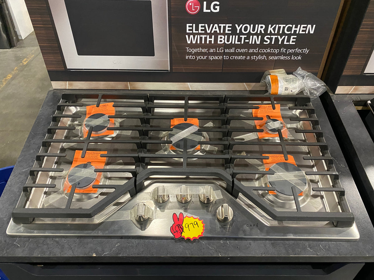 GE Cafe CGP70362NS1 36 Inch Natural Gas Cooktop with 5 Sealed Burners