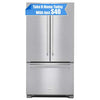 KitchenAid 22 cu. ft. 36-Inch Width Counter Depth French Door Refrigerator with Interior Dispenser - Stainless Steel - KRFC302ESS