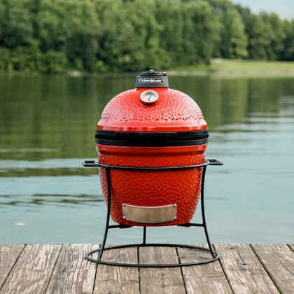 Ceramic BBQ Grill - Kamado JOE JR® WITH CAST IRON STAND KJ13RH