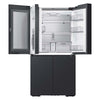 Samsung - BESPOKE 23 cu. ft. 4-Door Flex French Door Counter Depth Smart Refrigerator with Customizable Panel Colors - Matte Black Steel -  RF23A9675MT/AA