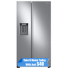 Samsung 27.4 cu. ft. Side by Side Refrigerator in Fingerprint Resistant Stainless Steel - RS27T5200SR