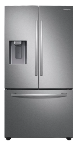 Samsung - 27 cu. ft. Large Capacity 3-Door French Door Refrigerator with External Water & Ice Dispenser - Stainless steel RF27T5201SR