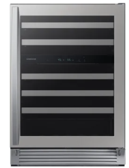 Samsung RW51TS338SR 24 Inch Dual Zone Wine Cooler with 51 Bottle Capacity
