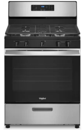 Whirlpool WFG505M0MS 30 Inch Freestanding Gas Range with 5 Sealed Burners