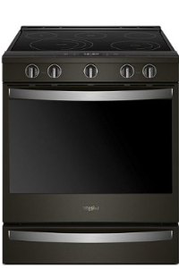 Whirlpool 6.4 cu. ft. Smart Slide-in Electric Range with Scan-to-Cook Technology - Black Stainless Steel - WEE750H0HV
