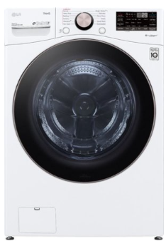 LG - 4.5 Cu. Ft. High-Efficiency Stackable Smart Front Load Washer with Steam and Built-In Intelligence - White WM4000HWA