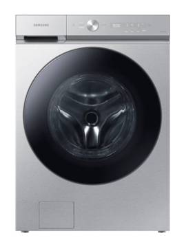 Samsung - Bespoke 5.3 cu. ft. Ultra Capacity Front Load Washer with Super Speed Wash and AI Smart Dial - Silver Steel WF53BB8700ATUS