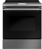 GE Cafe Modern Glass Collection CHS90XM2NS5 30 Inch Slide-In Induction Smart Range with 5 Elements