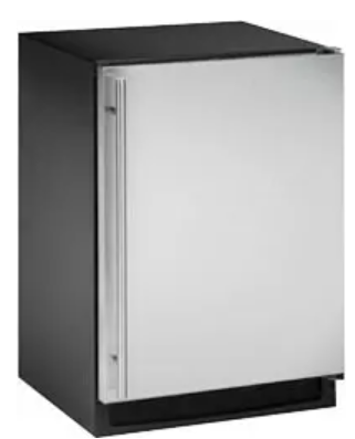 U-Line 3000 Series U3024FZRS00B 4.5 cu. ft. Built-in Freezer with 3 Full-Extension Vinyl-Coated Wire Baskets