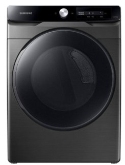 Samsung - 7.5 cu. ft. Smart Dial Electric Dryer with Super Speed Dry - Brushed Black DVE45A6400V/A3