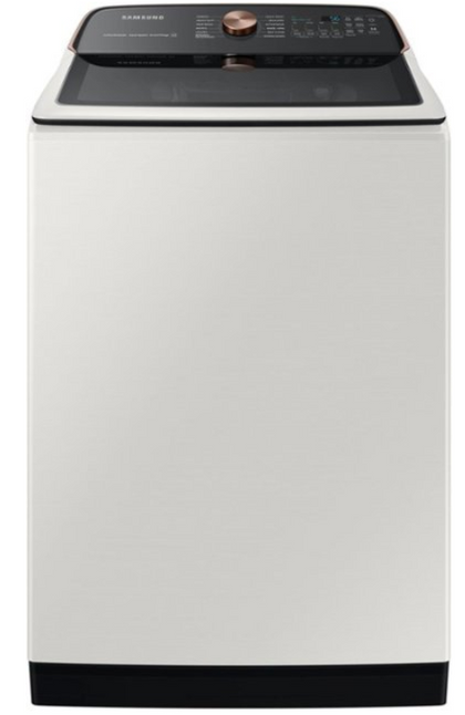 Samsung - 5.5 cu. ft. Extra-Large Capacity Smart Top Load Washer with Super Speed Wash - Ivory WA55A7300AE/US