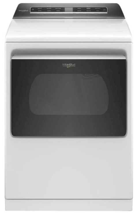 Whirlpool - 7.4 Cu. Ft. Smart Electric Dryer with Steam and Intuitive Controls - White WED7120HW