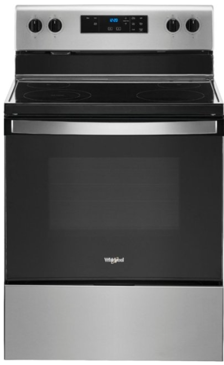 Whirlpool - 5.3 Cu. Ft. Freestanding Electric Range with Keep Warm Setting - Stainless steel WFE320M0JS