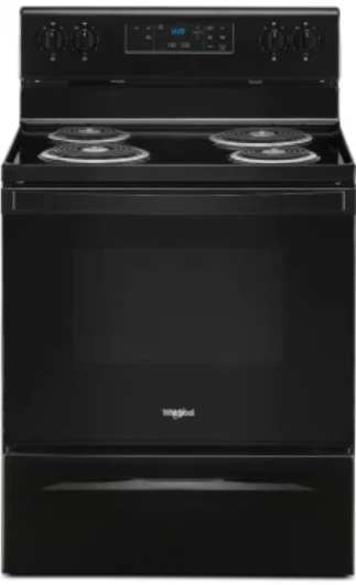 Whirlpool WFC315S0JB 30 Inch Freestanding Electric Range with 4