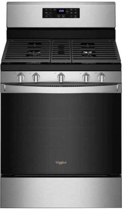Whirlpool - 5.0 Cu. Ft. Gas Range with Air Fry for Frozen Foods - Stainless steel WFG535S0LS