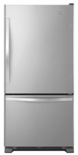 Whirlpool WRB329DMBM 30 Inch Bottom-Freezer Refrigerator with 18.5 cu. ft. Capacity