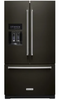 KitchenAid 36 Inch Freestanding French Door Refrigerator with 26.8 cu. ft Total Capacity KRFF577K(P/B)S