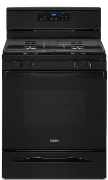 Whirlpool 5.0 Cu. Ft. Freestanding Gas Range with AccuBake(R) Temperature Management System - Black WFG515S0MB