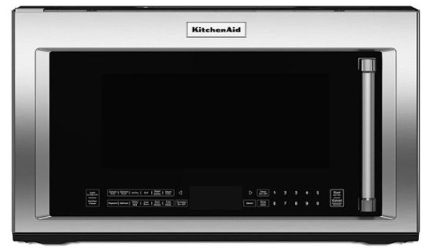 KitchenAid - 1.9 Cu. Ft. Convection Over-the-Range Microwave with Air Fry Mode - Stainless Steel KMHC319LSS