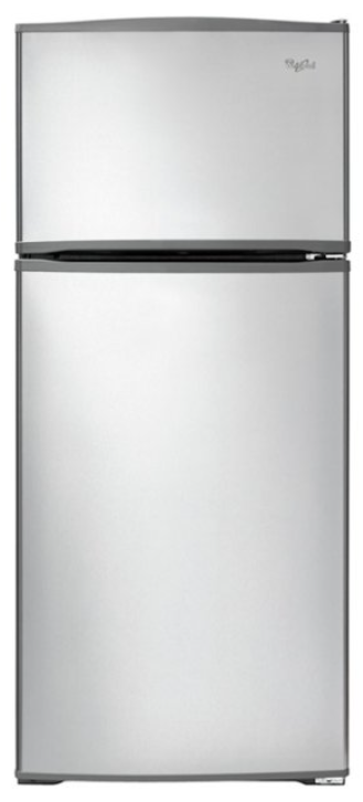 Whirlpool - 16.0 Cu. Ft. Top-Freezer Refrigerator - Monochromatic Stainless Steel WRT316SFDM
