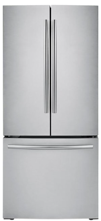 Samsung - 21.8 Cu. Ft. French-Door Refrigerator - Stainless Steel RF220NCTASR