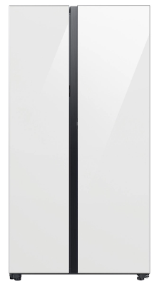 Samsung Bespoke Side-by-Side 28 cu. ft. Refrigerator with Beverage Center™ in White Glass RS28CB760012AA