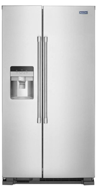 Maytag - 24.5 Cu. Ft. Side-by-Side Refrigerator - Stainless Steel MSS25C4MGZ
